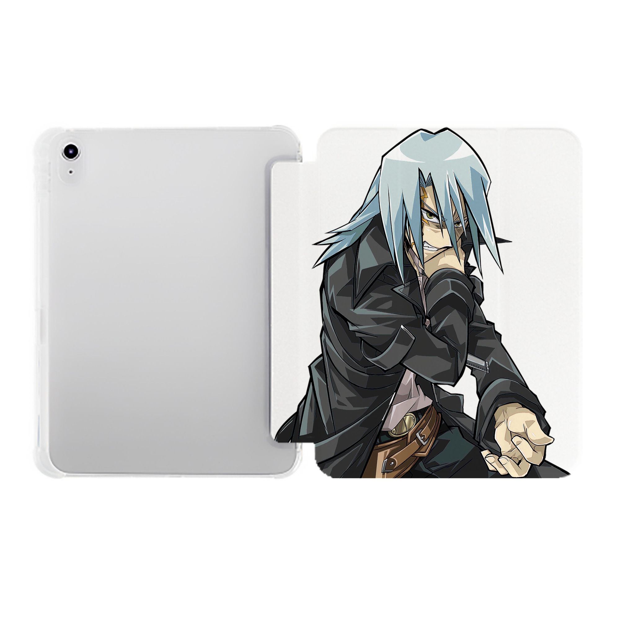 （画像用） 遊☆戯☆王 Yu-Gi-Oh! IPad ケース ペン収納付き 三つ折りスタンド PUレザー×シリコン 対応機種9.5/10.5/10.9インチ